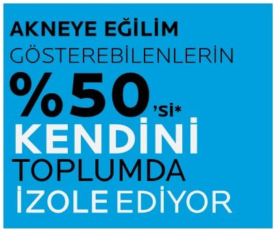 Akneye Eğilim Gösterebilenlerin %50'sı Kendini Toplumda İzole Ediyor.