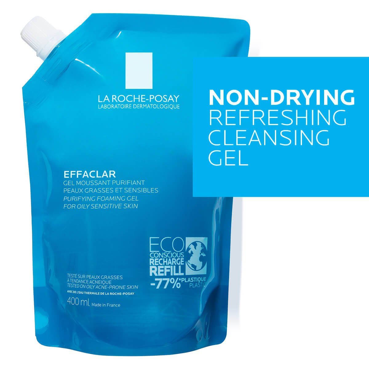 LaRochePosayProductAcneEffaclarEcoconsciousRefillCleansingFoamingGel400ml3337875735735ZoomedFLS